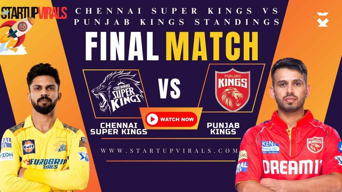 Chennai Super Kings vs Punjab Kings Standings